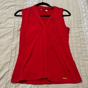 Red Calvin Klein work top